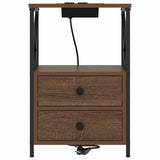 Bedside Cabinet Brown Oak 40 x 31 x 60 cm Engineered Wood 859568