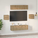 TV Cabinet Set 6 pcs Artisan Oak Engineered Wood 3393401
