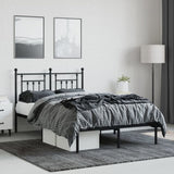 Bed Frame Black Powder-coated steel Small Double Metal Bed Frame 353534