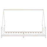 Kids Bed Frame White 90x200 cm Solid Wood Pine 834454