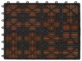 Decking Tile 22 pcs Brown 30 x 30 cm WPC 3444837