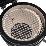 2-in-1 Kamado Barbecue Grill Smoker Ceramic 56 cm Black 316093