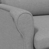 Armchair Light grey 76 x 94 x 102 cm Fabric 42009840