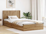 Bed Frame with Storage and Headboard Artisan Oak 3414164