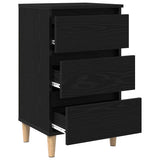 Bedside Cabinet Black Oak 40 x 35 x 69 cm Engineered Wood 862578