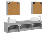 Bathroom Furniture Set 5 pcs Grey Sonoma 3407004