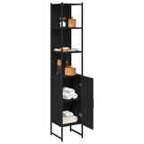 Bathroom Cabinet Black oak 33 x 33 x 185.5 cm Engineered Wood 862240
