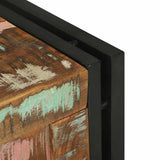 Storage Box Brown and Black 40 x 40 x 40 cm Solid Acacia Wood 4016749