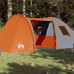 ZNTS Family Tent Dome 6-Person Grey and Orange Waterproof 94355