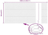 Hexagon Fence Grey 1.2 x 10 m PVC 42005499