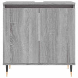 Bathroom Cabinet Grey Sonoma 58x33x60 cm Engineered Wood 831578