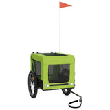 Pet Bike Trailer Green and Black Oxford Fabric and Iron 93920
