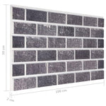 3D Wall Panels with Black & Grey Brick Design 10 pcs EPS 149582