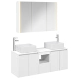 Bathroom Cabinet Set 4 pcs White Engineered Wood 3406383