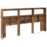 Headboard with Shelf Old Wood 200 x 17 x 102 cm Engineered Wood 886253