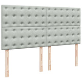 Box Spring Bed with Mattress Light Grey 200x200 cm Velvet 3291014