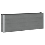 Garden Raised Bed Black 200 x 30 x 72 cm WPC and Aluminium 3438796
