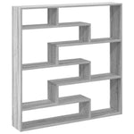 ZNTS Wall Cube Shelf 7 Compartments Grey Sonoma Engineered Wood 860027