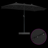 Garden Parasol Black 385 x 209 x 244 cm Polyester 42003289
