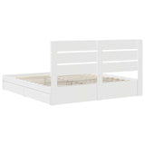 Storage Bed with Headboard White 180 x 200 cm Engineered Wood 3411878