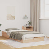 Bed Frame Brown 100 x 210 cm Solid Pine Wood 873406