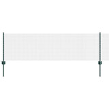 Welded Wire Fence with Posts 25 x 0.6 m PVC-Coated Steel Green 3336471