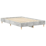 Bed Frame No Mattress Concrete Grey 140x190 cm Engineered Wood 861060
