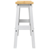 Bar Stool 2 pcs White and Honey Wax 44 x 30 x 63 cm Solid-Pine 42033391