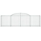 Arched Gabion Baskets 2 pcs 300x50x80/100 cm Galvanised Iron 3146683