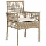 Garden Chair 2 pcs Beige 55 x 53 x 85 cm Poly Rattan 42003449