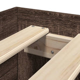 Bed Frame without Mattress Brown Oak 90x190 cm Single Engineered Wood 3295526