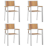 Garden Dining Set 5 pcs Brown Solid acacia wood 3334793