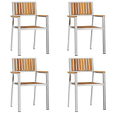 Garden Dining Set 5 pcs Brown Solid acacia wood 3334793