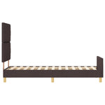 ZNTS Bed Frame Dark Brown 80x200 cm Fabric 3344763