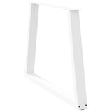 Dining Table Legs V-Shape 3 pcs White 100x cm Steel 4012597