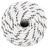 Braided Boat Rope White 14 mmx250 m Polyester 152782