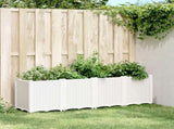 Garden Planter White 160x40x53 cm PP 367859