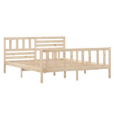 3101133 Bed Frame without Mattress Solid Wood 140x190 cm