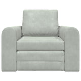 Folding Sofa Bed Light Grey 98 x 71 x 83 cm Velvet 42030503
