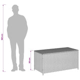 Garden Storage Box Mix Beige 190L Poly Rattan 365323