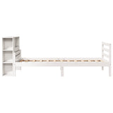 Bookcase Bed without Mattress White 100x200 cm Solid Wood Pine 3322220
