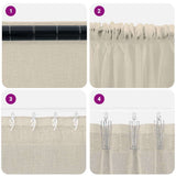 Voile Curtain with Curtains 2 pcs Sand 260 x 140 cm Polyester 4108021