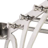 Luggage Rack with Coat Hangers & Mirror Wall Mounted Aluminium 357831