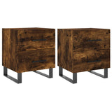 Bedside Cabinets 2 pcs Smoked Oak 40x35x47.5 cm Engineered Wood 827367