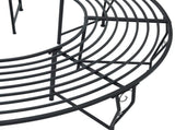 Tree Bench 8-Seater 160 x 44 cm Steel Black Round 42029507