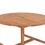 Garden Dining Table 110x75 cm Solid Wood Teak 318476