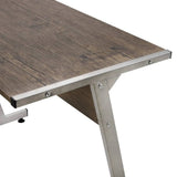Corner Desk Brown Engineered Wood 375955