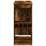 Bar Table with Racks Smoked Oak 90x47.5x103.5 cm Engineered Wood 854341