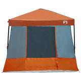 Camping Tent Set 2 pcs Grey and Orange Taffeta and Fabric 3337179