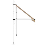 43235 Manual Retractable Awning 350 cm Orange and White Stripes